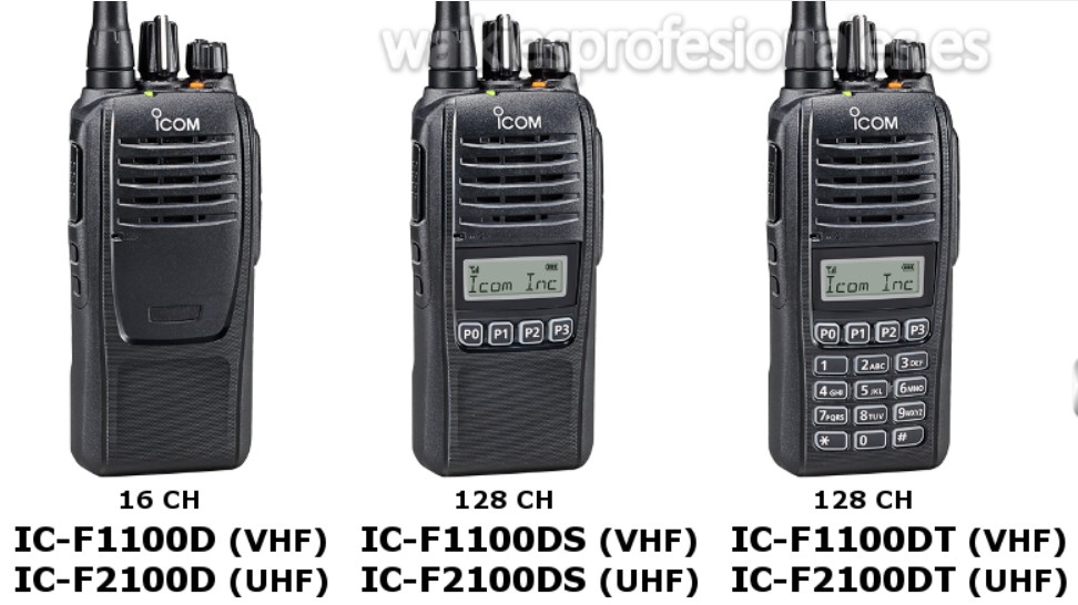 VHF ICOM IC-F1100D / IC-F2100D Digital para Headset Sensear